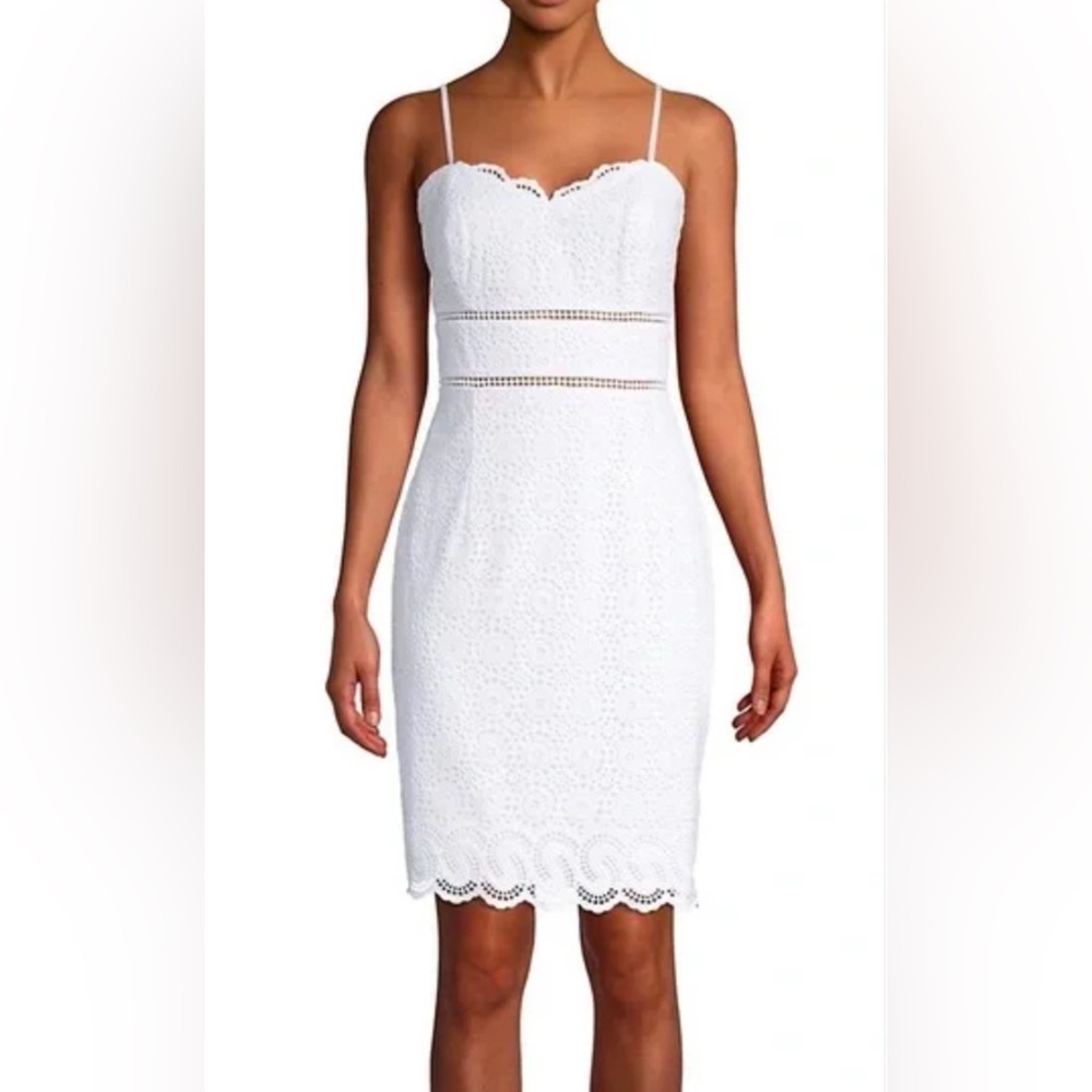 LILLY PULITZER Size 6 Jaida Sweetheart neckline White Eyelet Dress NWOT